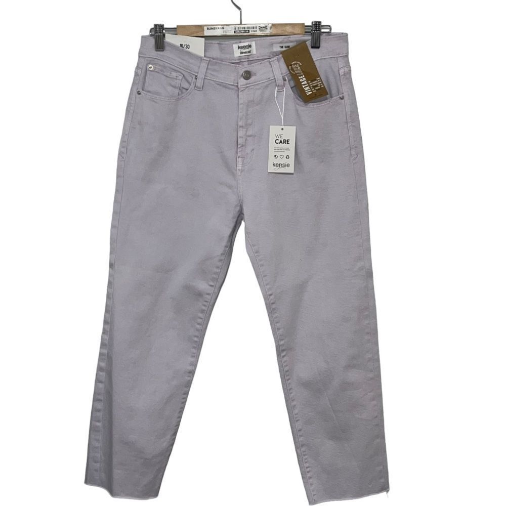 Kensie size 10/30 lilac denim slim fit with raw edge hem NWT - Picture 4 of 14